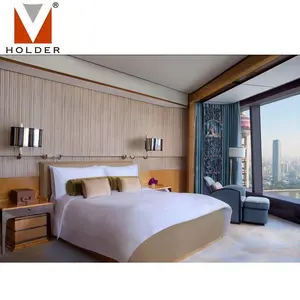 HT-344 China 5 Sterren Hotel Meubelleverancier Luxe Slaapkamer Bed Sets Hotelkamers Ontwerp