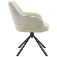 Chaises de salle à manger modernes en tissu bouclé, durables, 2 pièces/carton, vente en gros 360 °   Chaises de salle à manger pivotantes avec capacité de charge (≥150 kg)
