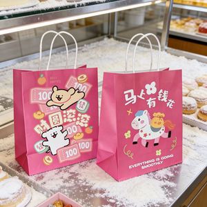 Printing Takeaway Shopping <b>Paper</b> <b>Packaging</b> Bag for Foods <b>Paper</b> Bag Handles with Your Own Logo - Product Image 5