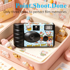 Fotocamera usa e getta da 35mm all'ingrosso, 18 pose, formato half-frame, Zodiac Rat, stile retrò, per matrimoni, feste e regali - Product Image 3