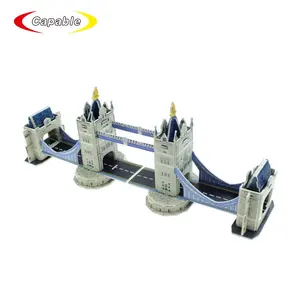 لغز لندن ذا جسور مزدوجة ثلاثية الأبعاد ، نماذج بناء مشهورة في العالم ، بازل من الفوم الورقي للبيع