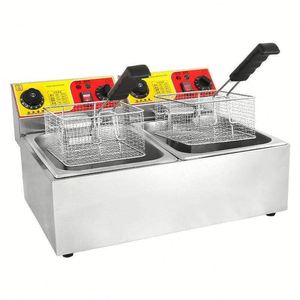 Commercial Electric Multifunction Deep <b>Fryer</b> Counter Top Stainless Steel Snack Food <b>Machine</b> 220V French Fries Chicken <b>Fryer</b> High - Product Image 3