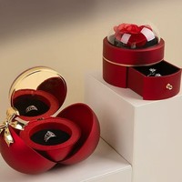 Boîte à bijoux avec fleurs fraîches préservées, design papillon, cadeau écologique fait main pour la Saint-Valentin, la fête des mères, la remise des diplômes
