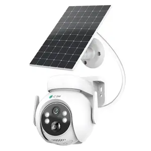 كاميرا خارجية Icsee 2k 42 ميجا بكسل طاقة شمسية Ptz ip لاسلكية 4mp أمن Icsee بطارية Wifi كاميرا شبكة شمسية صغيرة