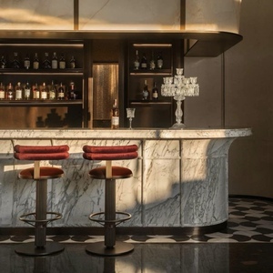 เฟอร์นิเจอร์ร้านอาหาร บาร์ โรงแรม เคาน์เตอร์บาร์หินอ่อน ออกแบบเคาน์เตอร์บาร์สำหรับพื้นที่พักผ่อนเชิงพาณิชย์ตามสั่ง - Product Image 5