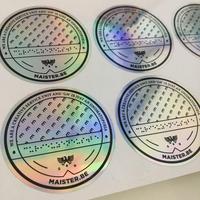Chine Fabrication Meilleure Vente Laser Hologramme Argent Coloré Personnalisé Étiquette Adhésive Autocollant Prix Concurrentiel