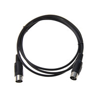 Câble de connexion MIDI MIDI, 6 pieds, couleur noir, avec 5 broches DIN à 5 broches, coque de connecteur moulée, câble de données MIDI