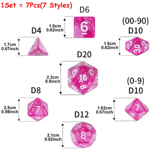 Dés polyédriques D10 DND en plastique acrylique de 16 mm, écologiques, de luxe, avec logo personnalisé, ensemble multicolore de 35 pièces avec pochettes offertes - Product Image 4