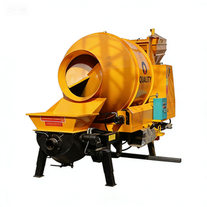 QIANYUAN Diesel Electric Mobile Concrete Mixer Pump High Efficiency <strong>25M</strong>/H 110M Vertical 200M Horizontal Conveying Engine Motor - Product Image 1