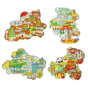 Souvenirs Refrigerator Stickers China Custom Metallic Tourism Shanghai Souvenir Collection Gifts Fridge Magnet - Product Image 4