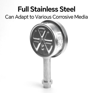 Tạo bọt máy thép không gỉ 100mm trục lăn Loại vệ sinh màng đo áp suất thủy lực áp kế - Product Image 3