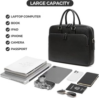 Porte-documents de grande capacité en cuir PU sacs fourre-tout pour le bureau Portable usage quotidien épaule Messenger bref étui à la mode sacs pour ordinateur portable