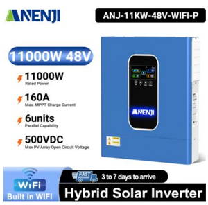 Anenji อินเวอร์เตอร์พลังงานแสงอาทิตย์ ANJ-11KW-48V-WIFI-P 11000W 48V 11KW ไฮบริด anenji ถูกสร้างขึ้นในสต็อก - Product Image 6