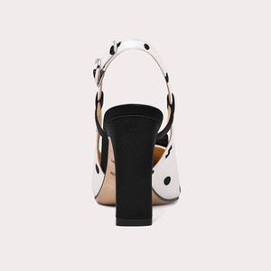 Ingrosso <span class=keywords><strong>scarpe</strong></span> romantiche con motivo a pois sandali femminili con tacco grosso sandali con punta quadrata <span class=keywords><strong>eleganti</strong></span> alla moda a punta da <span class=keywords><strong>donna</strong></span> - Product Image 4
