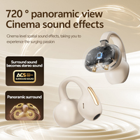 Earphone Bluetooth TWS Berkualitas Tinggi, Audio Resolusi Tinggi, Headset Musik Nirkabel, Earclip Stereo, Earbuds untuk Olahraga di Gym