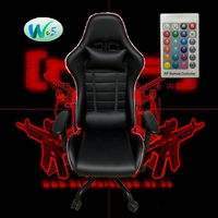 WS1001 Nouveau Design OEM Gamer Rgb Chaise de Jeu Ergonomique Pivotante Lumière LED Race ps4 Chaise de Jeu Chaise de Salon