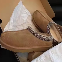Bottes de neige pour femmes en cuir véritable douces et antidérapantes confortables pour l'automne/hiver avec doublure en fourrure de mouton et plateforme