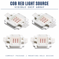 Sumber Cahaya LED COB Merah 620-630nm 660nm 680nm 50W100W 200W 500W 4200mA 20-24V 10S10P Komponen LED Substrat Tembaga Merah
