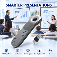 Souris sans fil télécommande pour projecteur, boîtier TV intelligent, pointeur Air Mouse, clicker de présentation, affichage d'écran pour salle de réunion