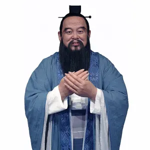 Kunden spezifische chinesische Meister Konfuzius Lebensgröße Look alike Wachsfigur zum Verkauf