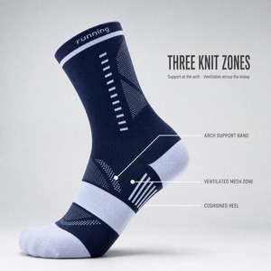 Calcetines de senderismo unisex de lana <span class=keywords><strong>merino</strong></span>, talla <span class=keywords><strong>extra</strong></span> grande, pantorrilla ancha, acolchados, para hombres, mujeres y jóvenes, talla grande, con logo en la parte inferior, venta al por mayor - Product Image 3