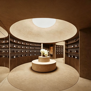 Muebles de exhibición de cosméticos ecológicos personalizados con solución de iluminación LED para diseño de interiores de tiendas minoristas de cuidado de la piel y perfumes - Product Image 4