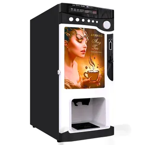 Distributeur automatique de boissons chaudes, petit, entièrement automatisé, à pièces de monnaie, Commercial, instantané, lait, thé, jus, café