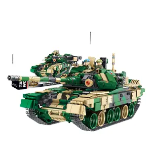 Zhiqu compatible 632005 blocs de construction assemblés modèle de char militaire petite particule garçons jouets pour enfants