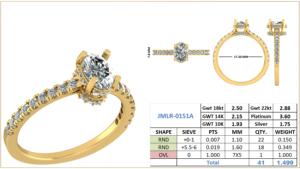 Cojín de anillo de diamante cultivado en laboratorio Unisex de calidad superior, corte de plata esterlina, chapado en rodio, estilo minimalista diseñado para Simple - Product Image 2