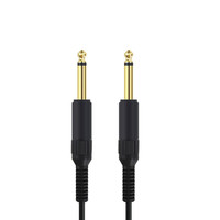 Kabel gitar Stereo TRS 1/4mm pria, kabel gitar Stereo TRS Mono berpelindung fleksibel Audio 6.35 inci Male to Male