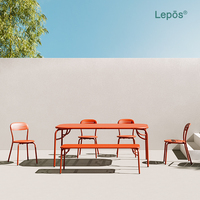 Revêtement en poudre Mobilier d'extérieur Jardin Salle à manger Café Bistro Patio Hôtel moderne Projet Métal Aluminium Restaurant Chaise
