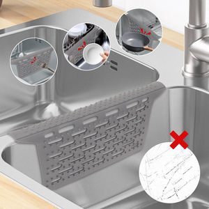 Draining Rack Oval L Size Kitchen Sink Mat Non Slip Heat Insulating Dish Bowl Storage - Product Image 1