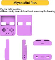 Étui de protection en Silicone violet pour Miyoo Mini Plus housse anti-poussière anti-chute sac de support de charge pour Console de jeu PC portable