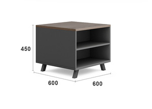 Sofá de Oficina Moderno de Cuero, Sofá Seccional para Recepción, Conjunto de Sofás para Jefes - Product Image 3