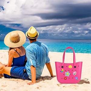 Charmes pour Bogg sac accessoires plage Baseball breloques mignon PVC caoutchouc sac de plage breloques décoration pour sacs à main Bogg sacs fourre-tout - Product Image 5