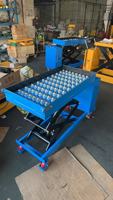 Chariot élévateur à ciseaux semi-électrique à roulettes, capacité 300/500 kg, hauteur de levage 0,95 m, équipement de manutention portable pour usine