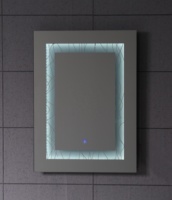 Miroir LED moderne avec fonction anti-buée et grossissante, forme ronde, indice de protection IP44, design sans cadre