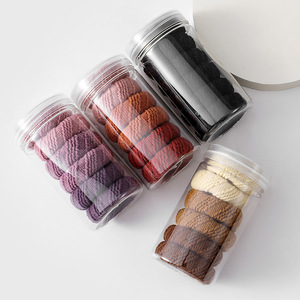 Élastique à cheveux épais en tissu tricoté, couleur unie, large, pour queue de cheval, usage quotidien, accessoire capillaire pour femme - Product Image 3