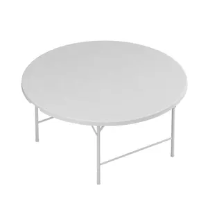 Benjia 10 명 플라스틱 라운드 접이식 테이블 야외 135cm 웨딩 플라스틱 라운드 테이블