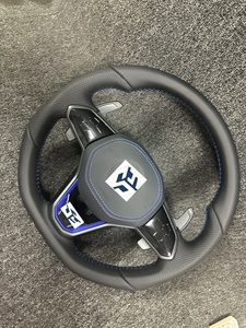 Volant en cuir semi-perforé R <span class=keywords><strong>Line</strong></span> Golf 8 pour VW Volkswagen Golf 8 MK8 8R R Gti Gtd Jetta <span class=keywords><strong>Tiguan</strong></span> Polo Passat CC B7 B8 - Product Image 6