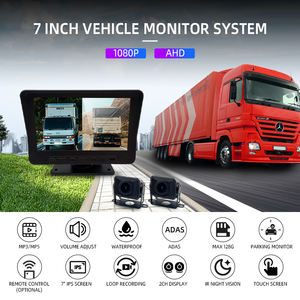 Wemaer AHD IPS 7 pouces 9 "double moniteur 2 canaux caméra <span class=keywords><strong>de</strong></span> commande vocale DVR Semi Bus système <span class=keywords><strong>de</strong></span> caméra <span class=keywords><strong>de</strong></span> camion avec ligne <span class=keywords><strong>de</strong></span> stationnement - Product Image 2