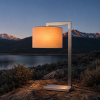 Lampe de table de lecture d'ambiance de luxe 3000K blanc chaud, design moderne, luminaire de bureau pour villa, chambre et salon