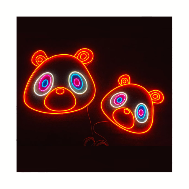 Custom LED Neon Sign Panda Animal Shape Light for Home Bar Bedroom Wall Decor Personalized Cute Bear Neon Lamp