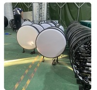 Boîte à lumière en acrylique personnalisée pour publicité LED pour extérieur d'affaires enseigne pliable d'affichage de magasin style cercle circulaire