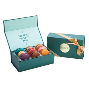 wholesale customized luxury rigid macarons paper box