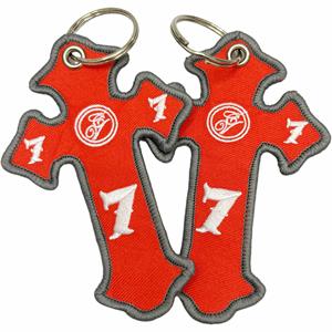 Llavero Bordado al por Mayor con Logotipo de Doble Cara, Llavero Tejido Colorido, Etiqueta Bordada para Llaves - Product Image 3