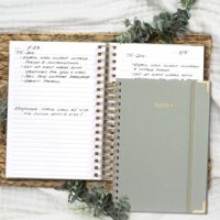 Carnet de notes professionnel personnalisable, coloré, A4/B5, de haute qualité, avec contenu et pages lignées épaisses, spirale métallique et coins renforcés