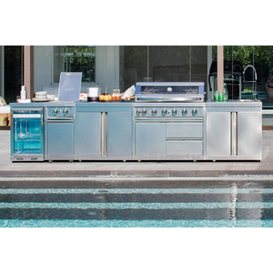Armario de cocina pequeño para <span class=keywords><strong>exteriores</strong></span>, juego completo de horno de gas resistente al agua para pizza, jardín, cocina, barbacoa al aire libre - Product Image 4