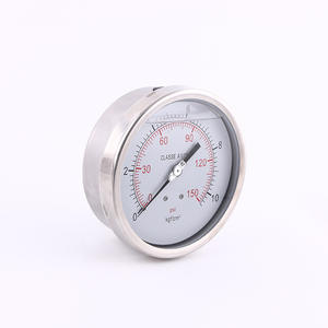 Manómetro Axial de Acero Inoxidable de 100 mm Lleno de Aceite, Resistente a Impactos con Construcción Soldada con Láser, Manómetro de Presión de Aire - Product Image 4