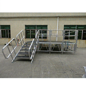 เวทีพื้นผิวกันลื่นสีดำพร้อมบันได ติดตั้งง่าย - Product Image 1